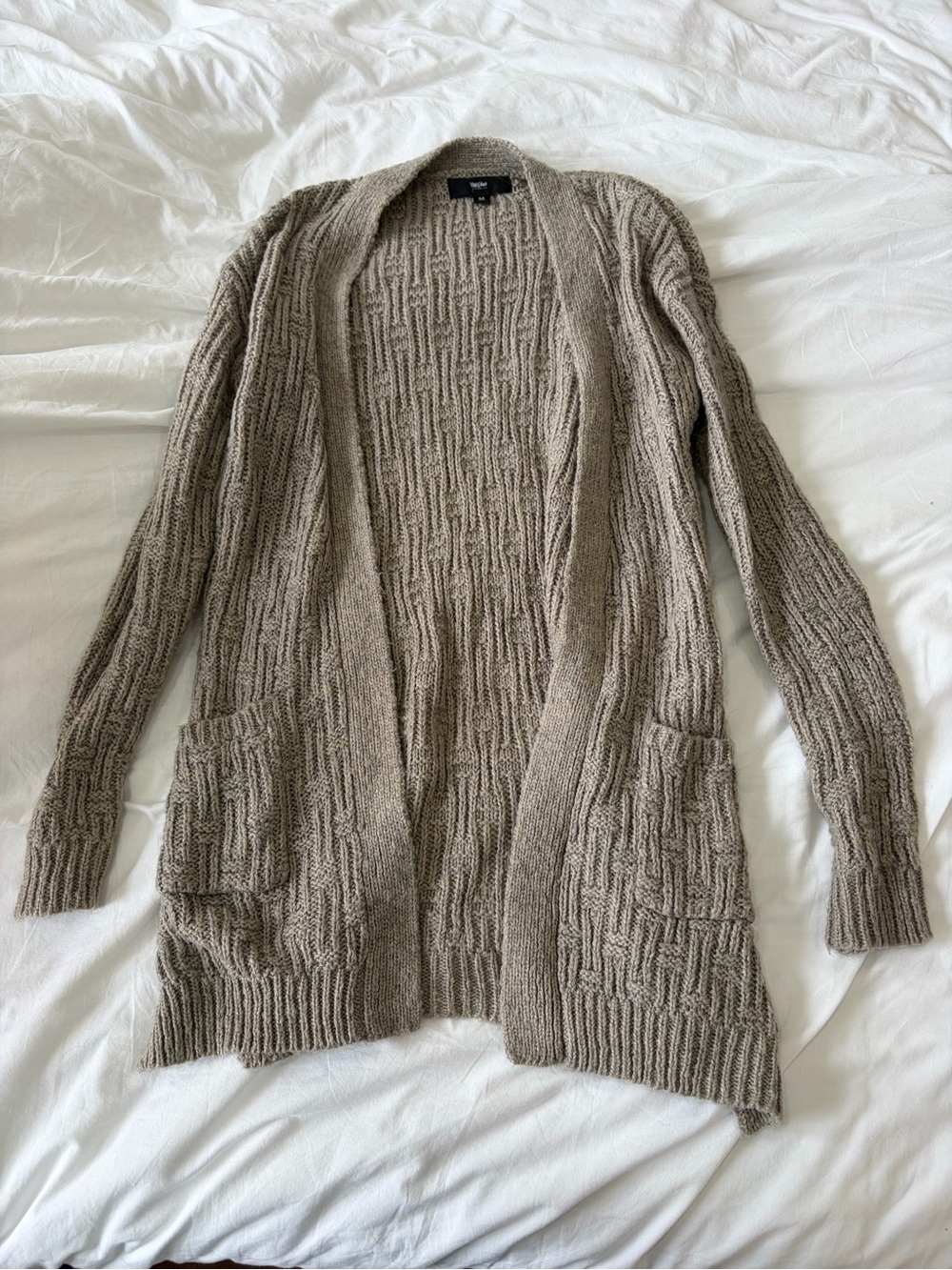 Mossimo Supply Co. Open-Front Chunky Knit Cardigan - Taupe